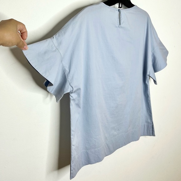 Peserico Stretch Cotton Flutter Sleeve Top - Picture 4 of 7